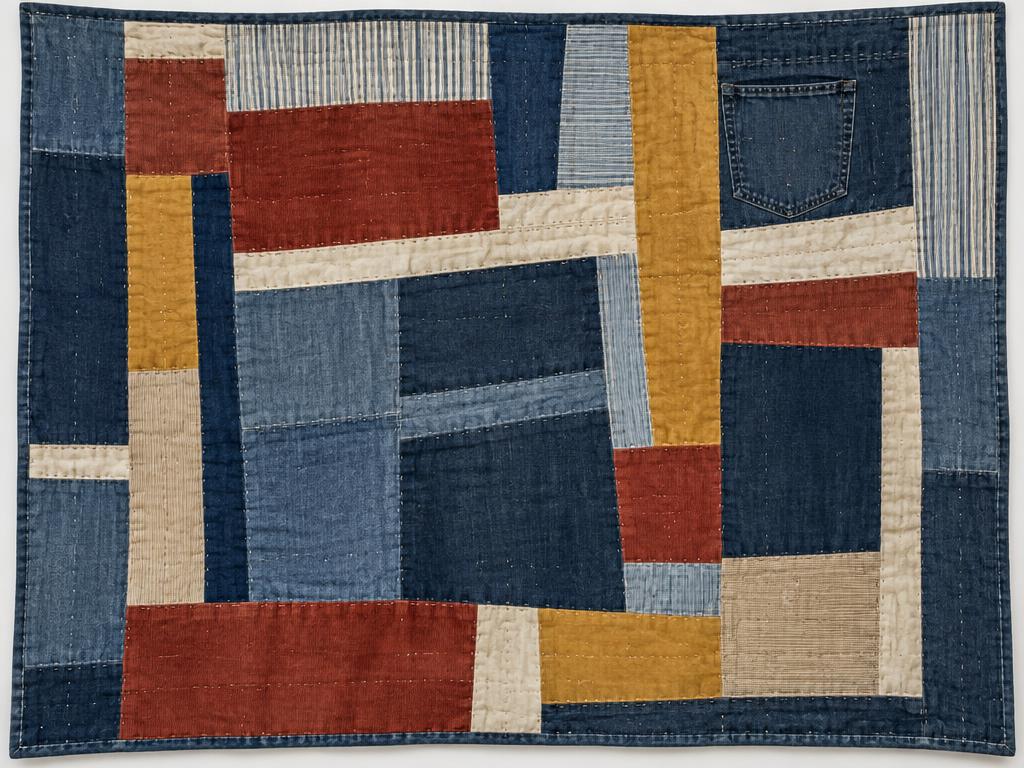Artwork in the style of Gee's Bend Quilt Modernism