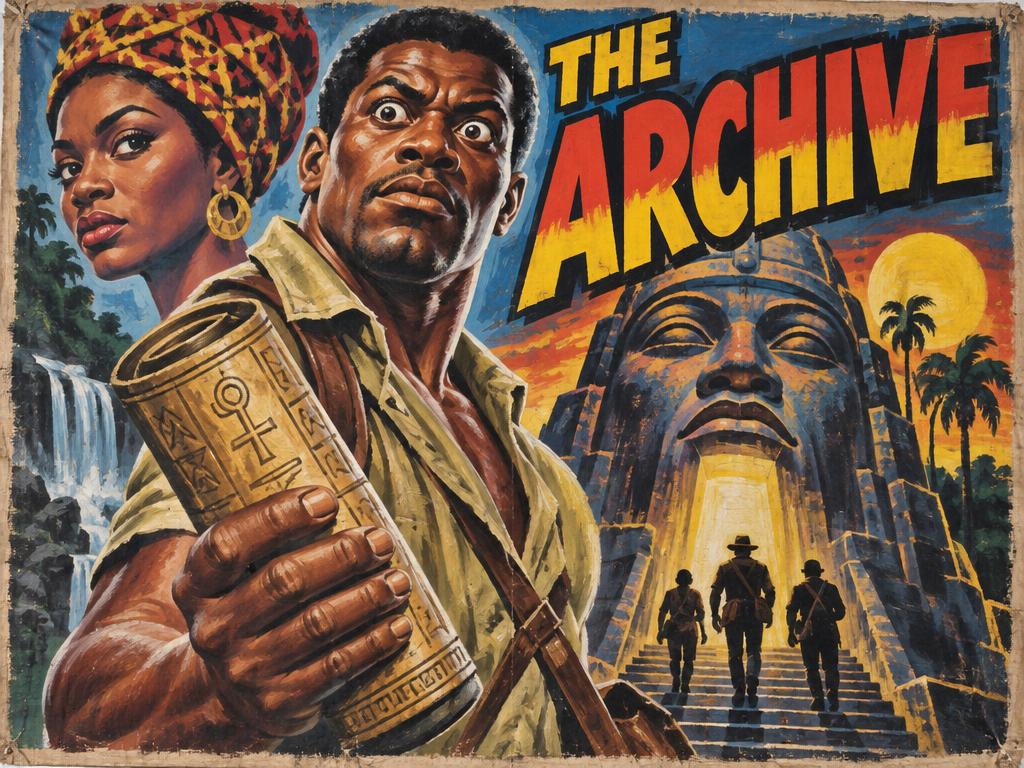 Artwork in the style of Ghanaian Hand-Painted Movie Posters